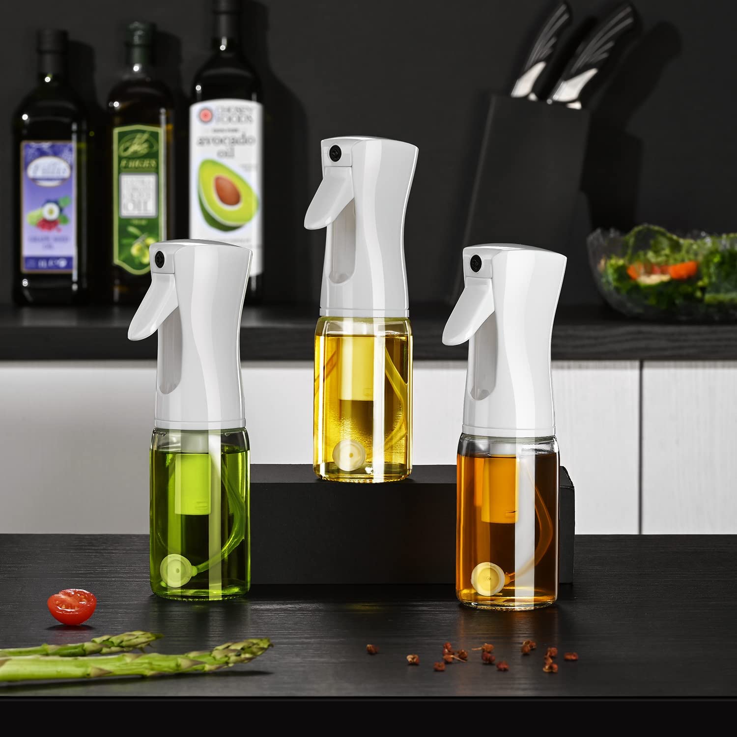 Oil]] [Sprayer Bottle for Cooking, 200ml Glass Olive Oil Mister, Kitchen  Gadgets Accessories for Air Fryer, Canola [[Oil]] Spritzer, Widely Used for  Salad Making, Baking, Frying, BBQ - Yahoo Shopping